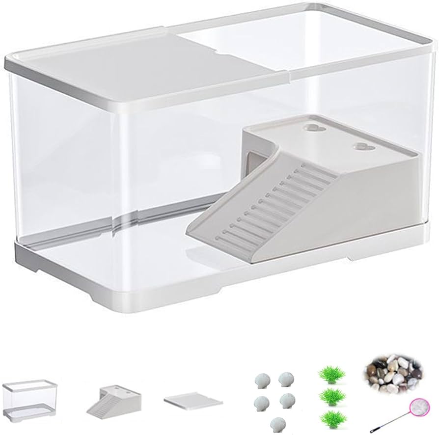 Amazon | AIYOI 亀の飼育ケース 亀 水槽 大きい カメ用水槽